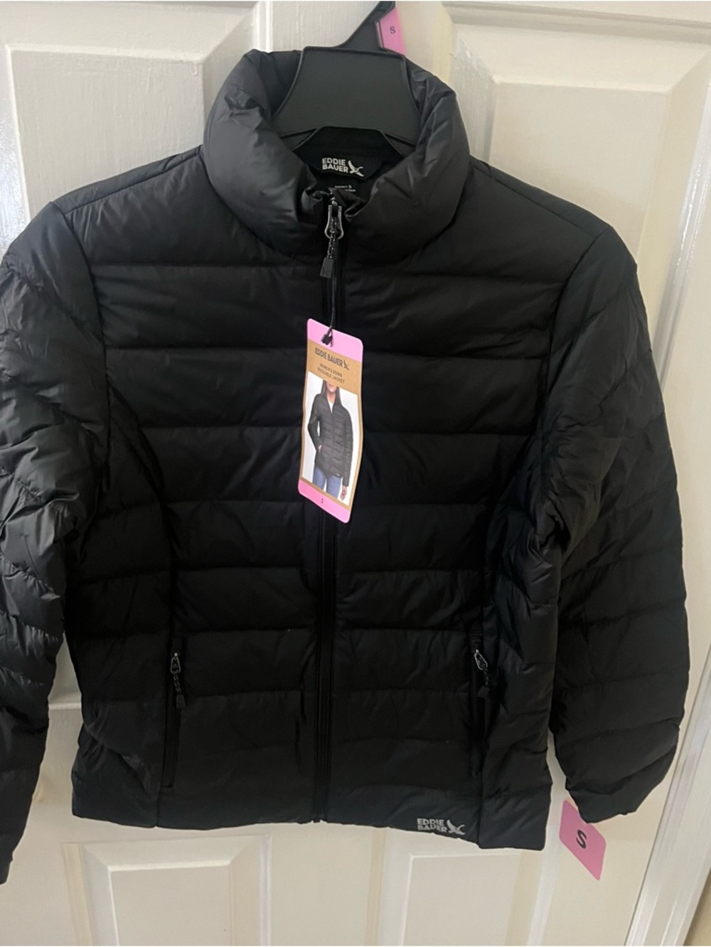 Eddie Bauer Black Packable Puffer Jacket SMALL
